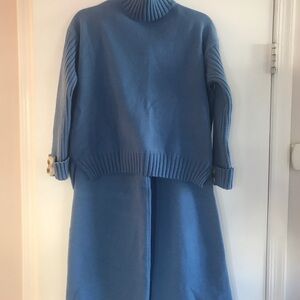 Blue Turtleneck Sweater Set Size Large